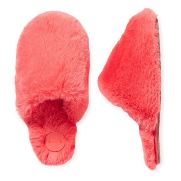 Anthropologie Faux Fur Closed Toe Slippers for Winter Orange Size S/M or 6/6.5 - Picture 7 of 7